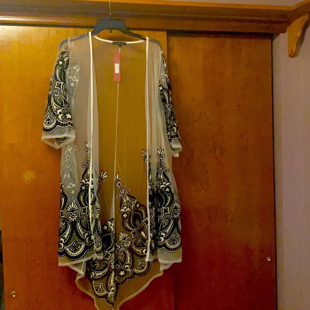 Long, sheer kimono